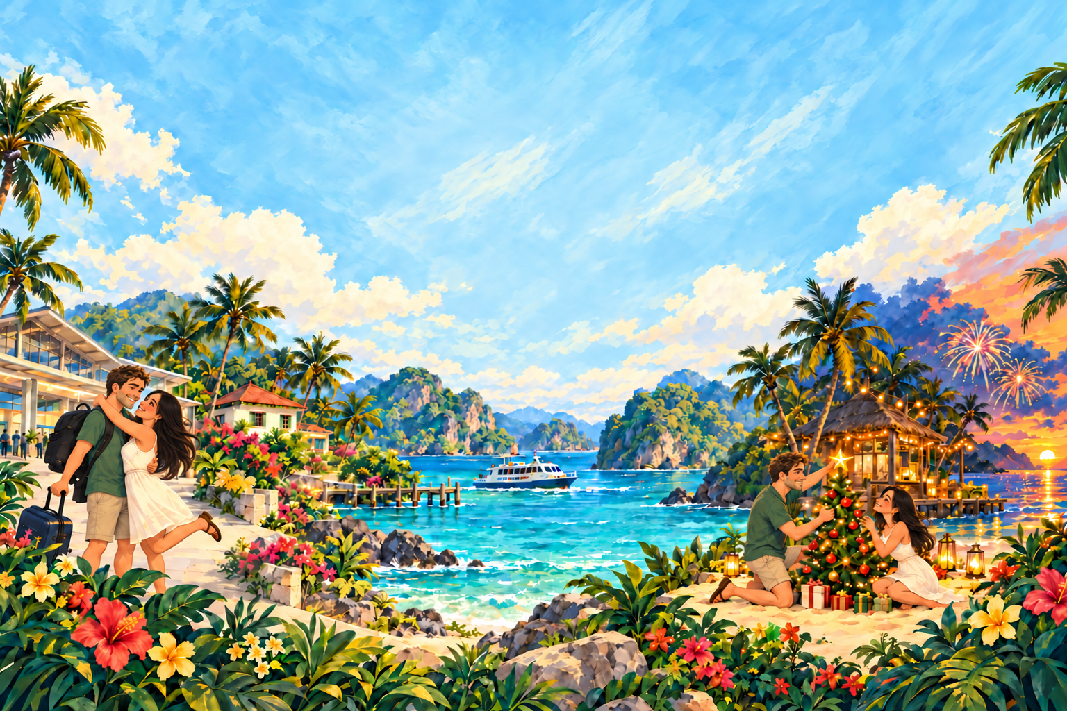 A storybook Philippines journey, from an airport reunion to an island ferry and a tropical Christmas.